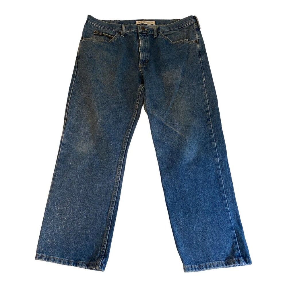 Vintage Lee 38X29 Regular Fit Blue Jeans Classic Quality Heavy Denim Med Wash
